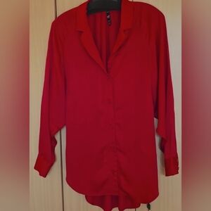 ❤️❤️Zara TRF Collection Dolman Sleeve Long Sleeve Satin Shirt - Size S
